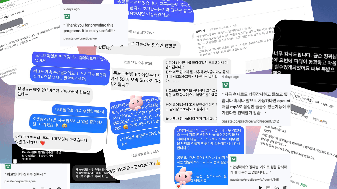 Passte 사용자 후기 모음